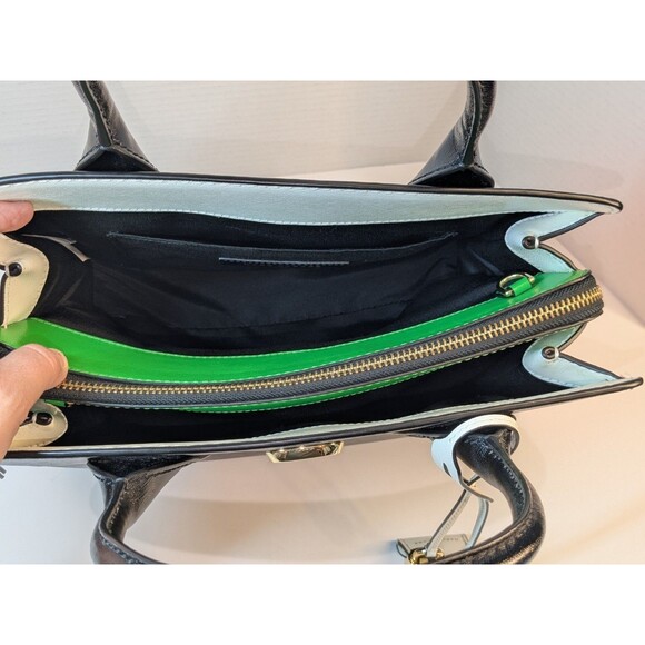 Marc Jacobs Little Big Shot Leather Satchel Black, Green & Pink - Picture 10 of 16